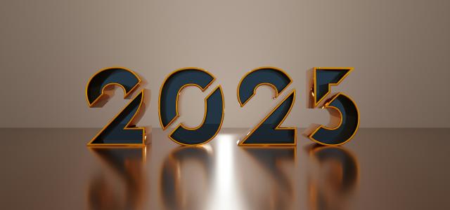 A 3D image of the number 2055 in blue and gold by BoliviaInteligente courtesy of Unsplash.